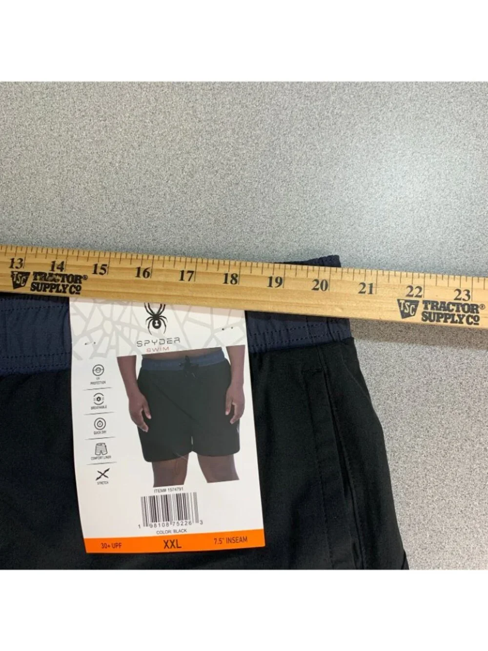 NWT Spyder Swim Shorts Men's XXL Black Quick-Dry UV Protection Lined